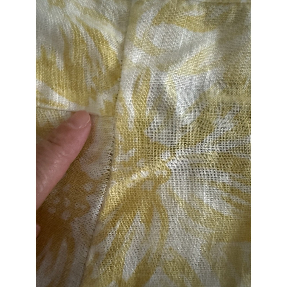 Banana Republic‎ Linen Sundress 8 Yellow Floral Cutout Back Midi Dress - Picture 13 of 13